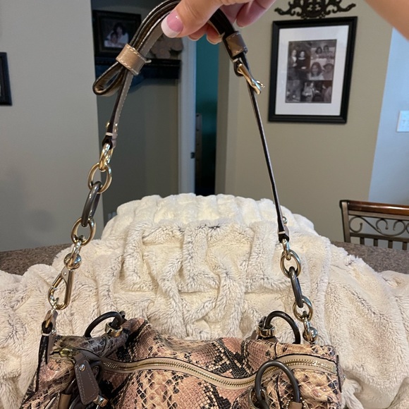 COACH Kristin embossed python leather hobo bag - Picture 3 of 16
